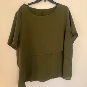 Green Blouse 2x